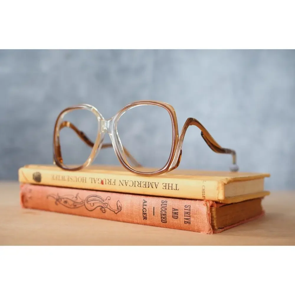 Vintage 1970s Eyeglasses Grandma Chic Boho Festival NOS Jackie O USA 52-15